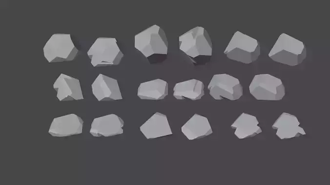 Stylized Rocks 18 pack