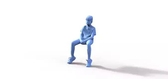 Kind 1 person on chair 3D print model