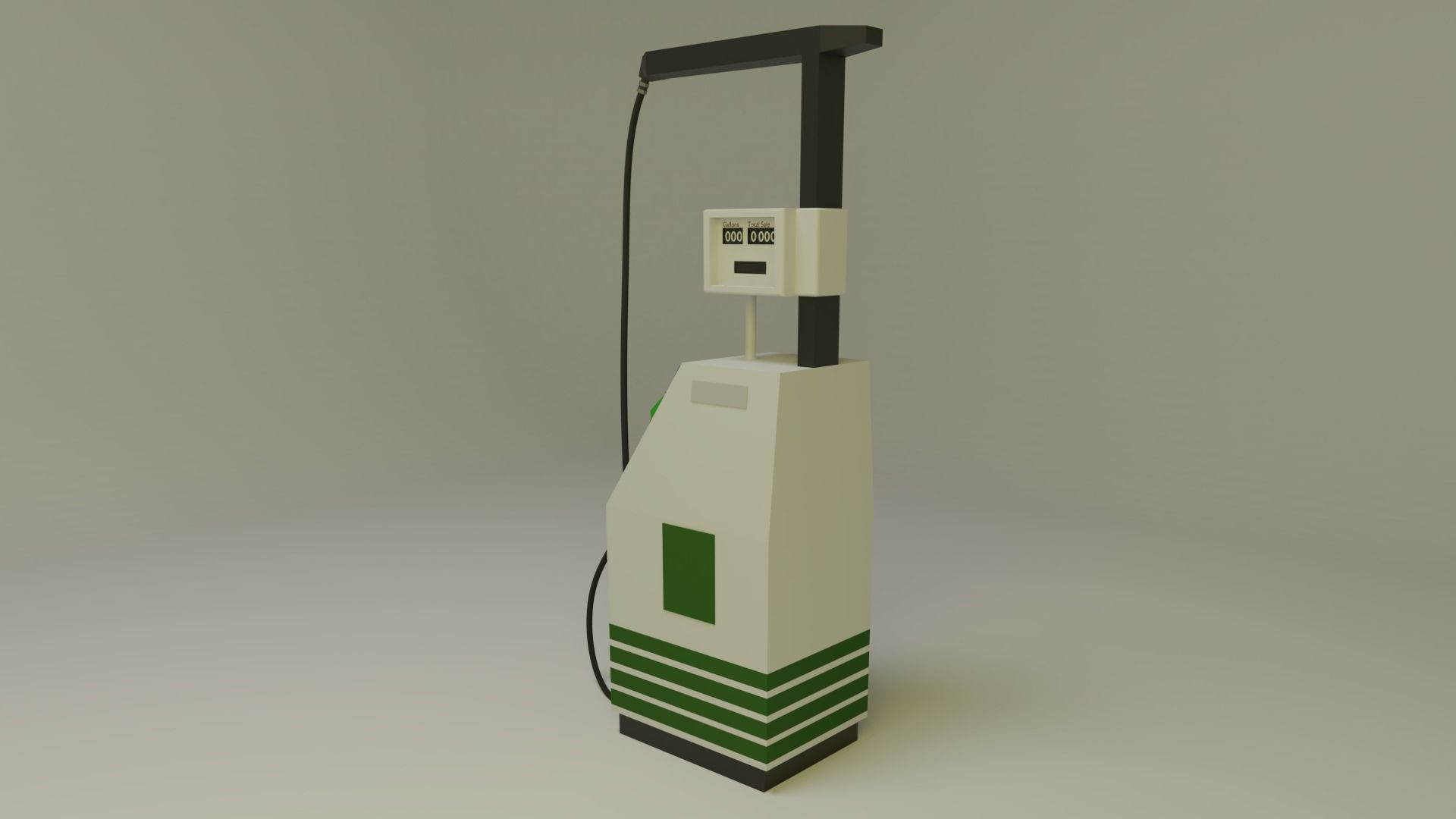 Gas Pump 1990s 3D model_3