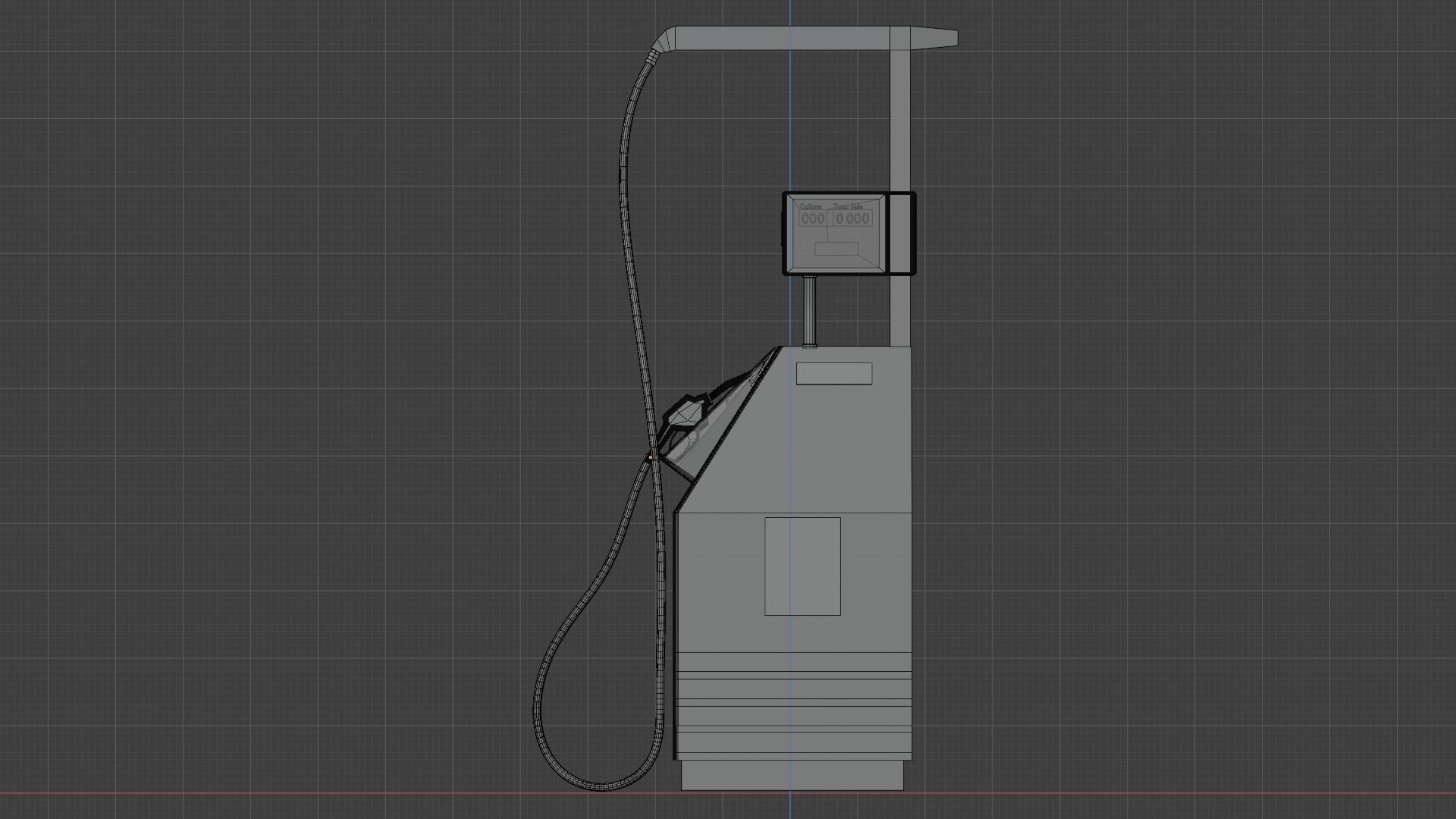 Gas Pump 1990s 3D model_5