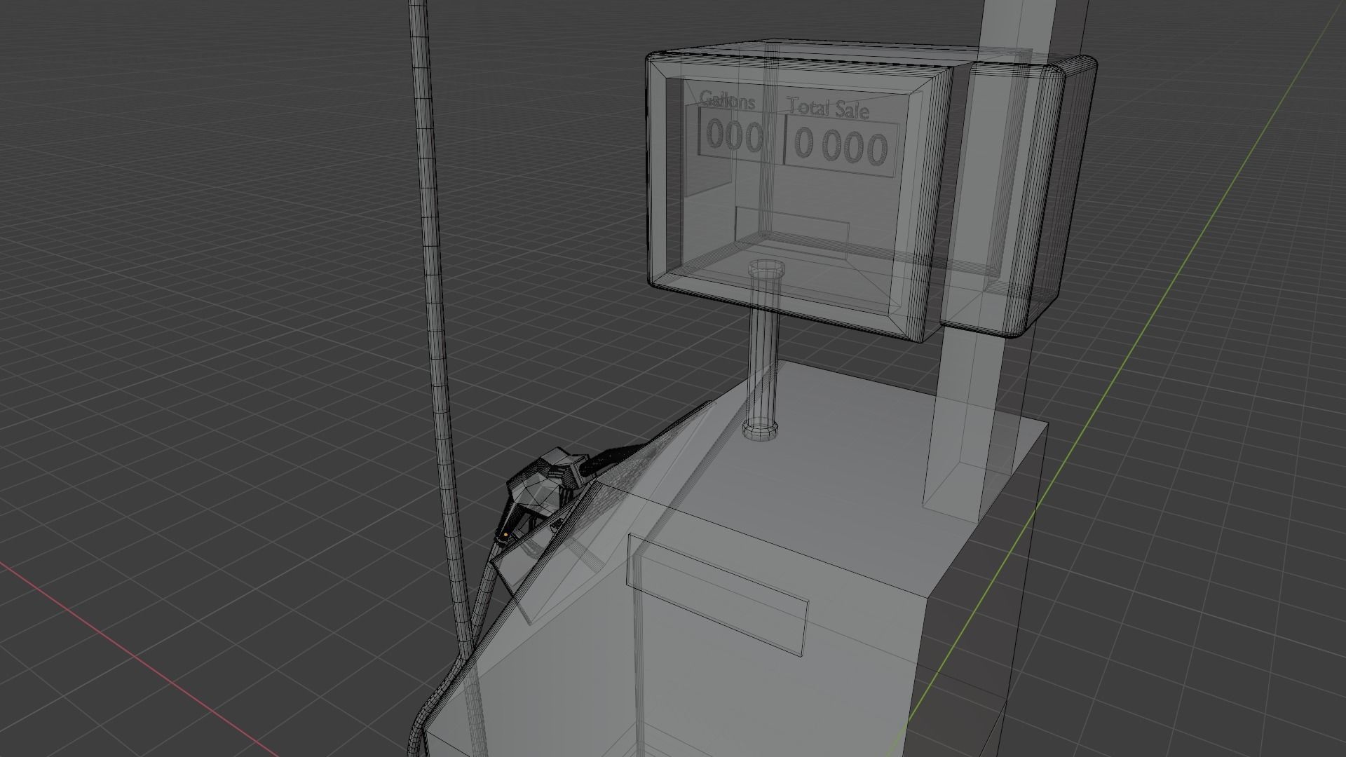 Gas Pump 1990s 3D model_7