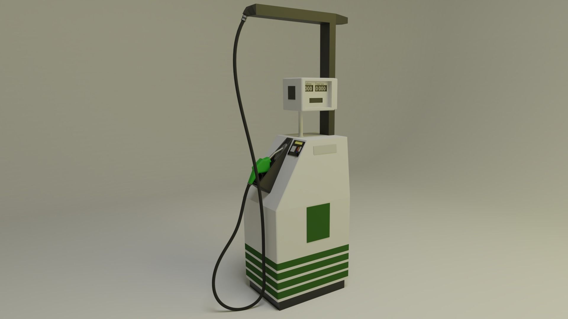 Gas Pump 1990s 3D model_4