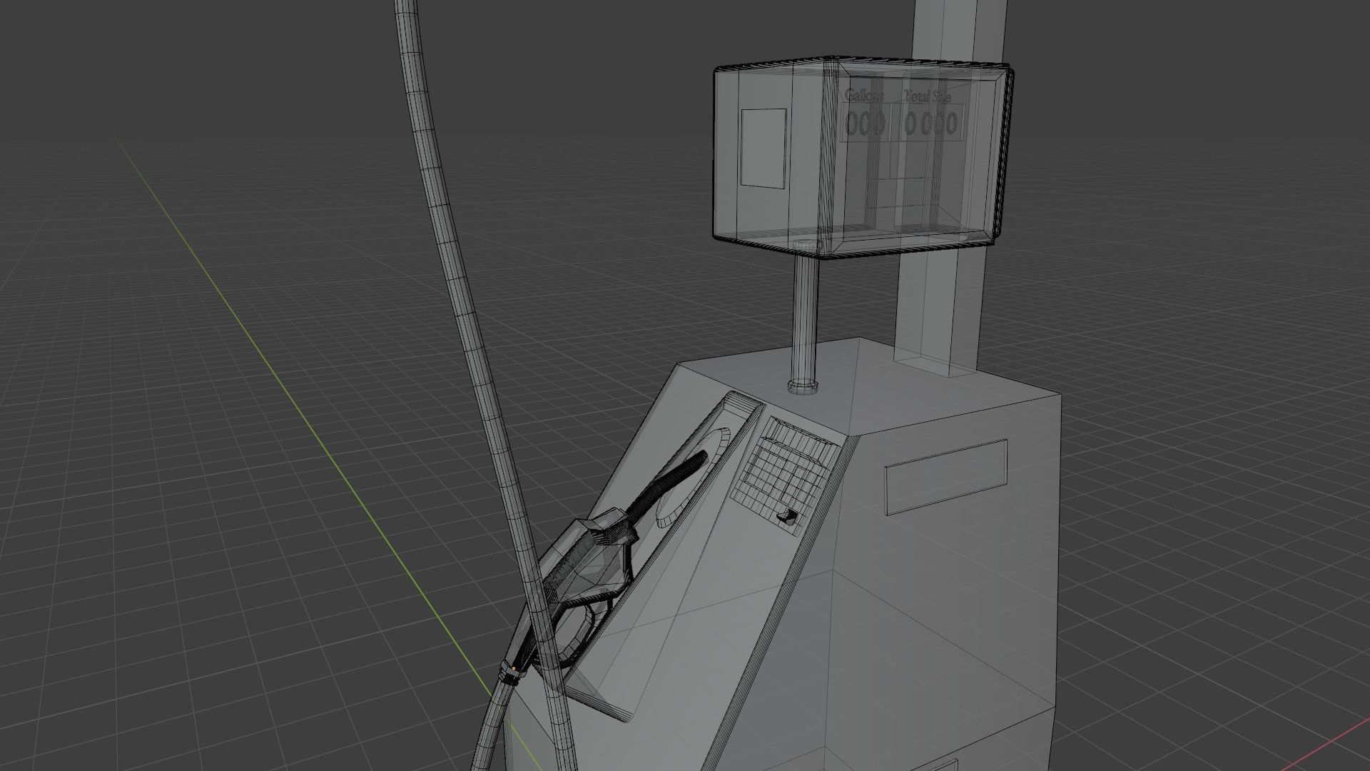 Gas Pump 1990s 3D model_6