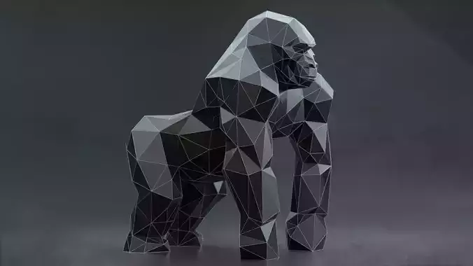 Low Poly Gorilla Low-poly 3D model