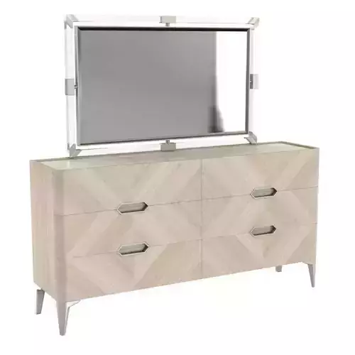 Michael Amini AICO PENTHOUSE sideboard and mirror 3D model