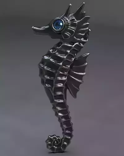 Seahorse brooch