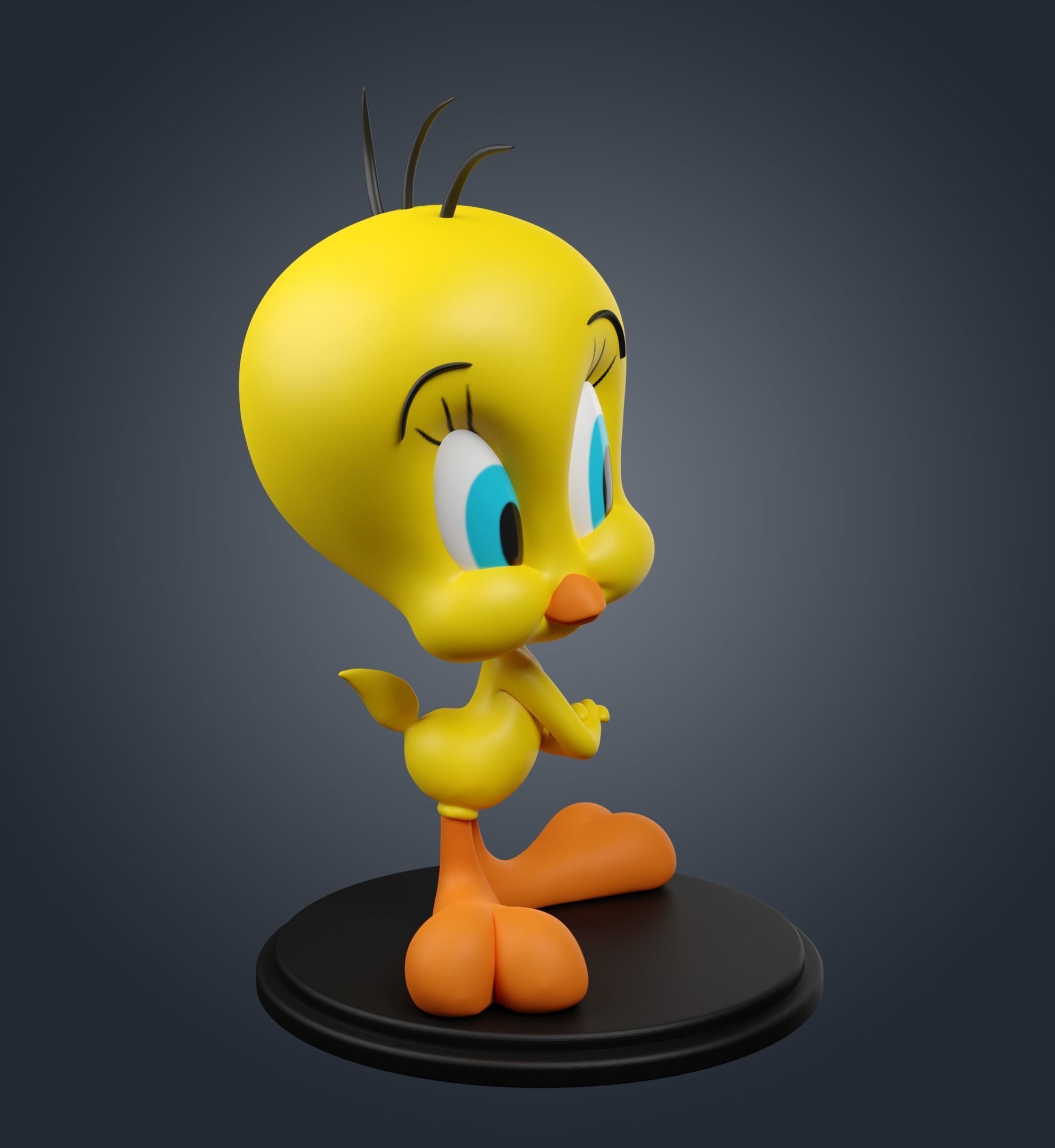 Tweety looney tunes figurine 3D print model_1