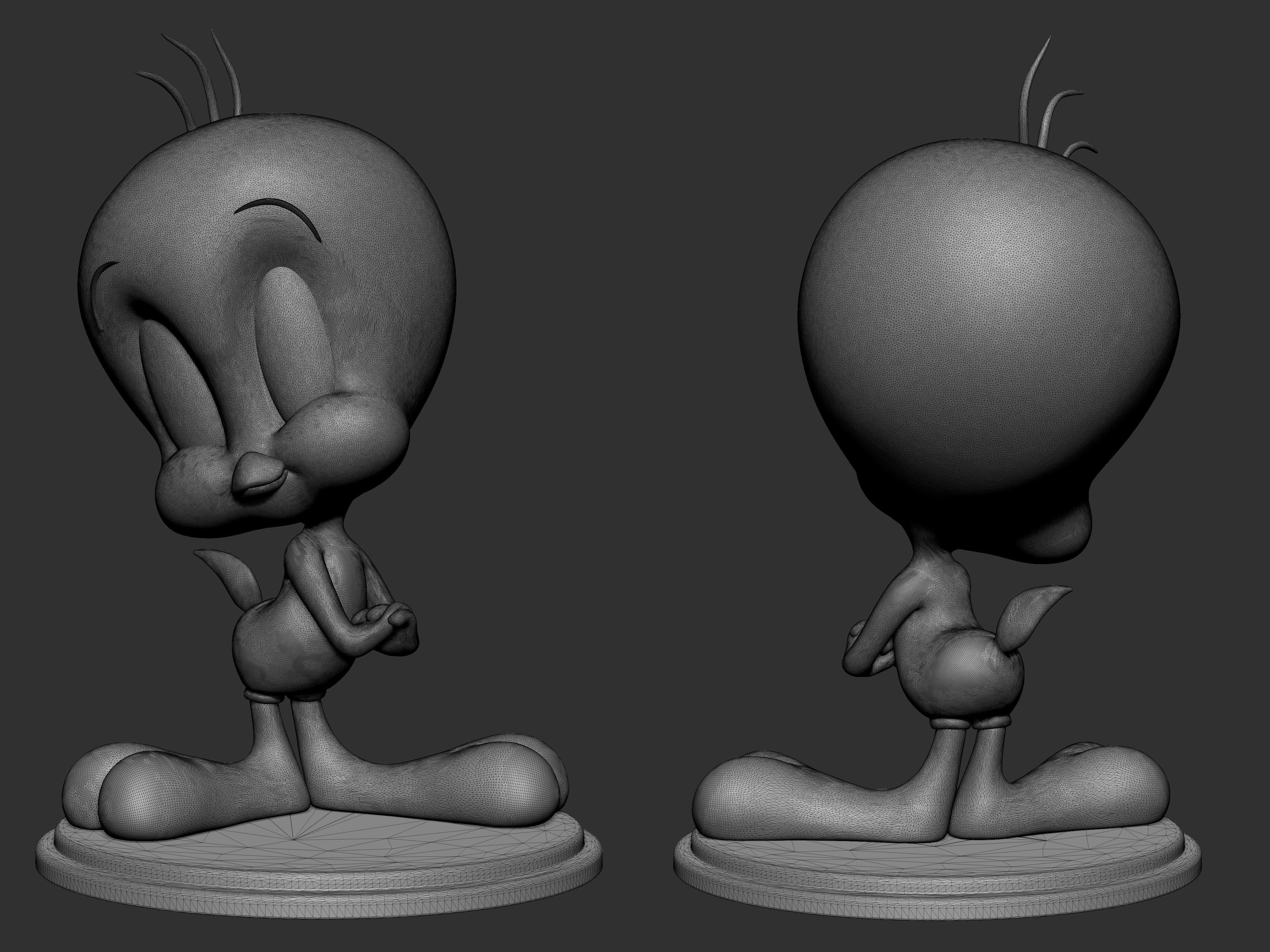 Tweety looney tunes figurine 3D print model_6