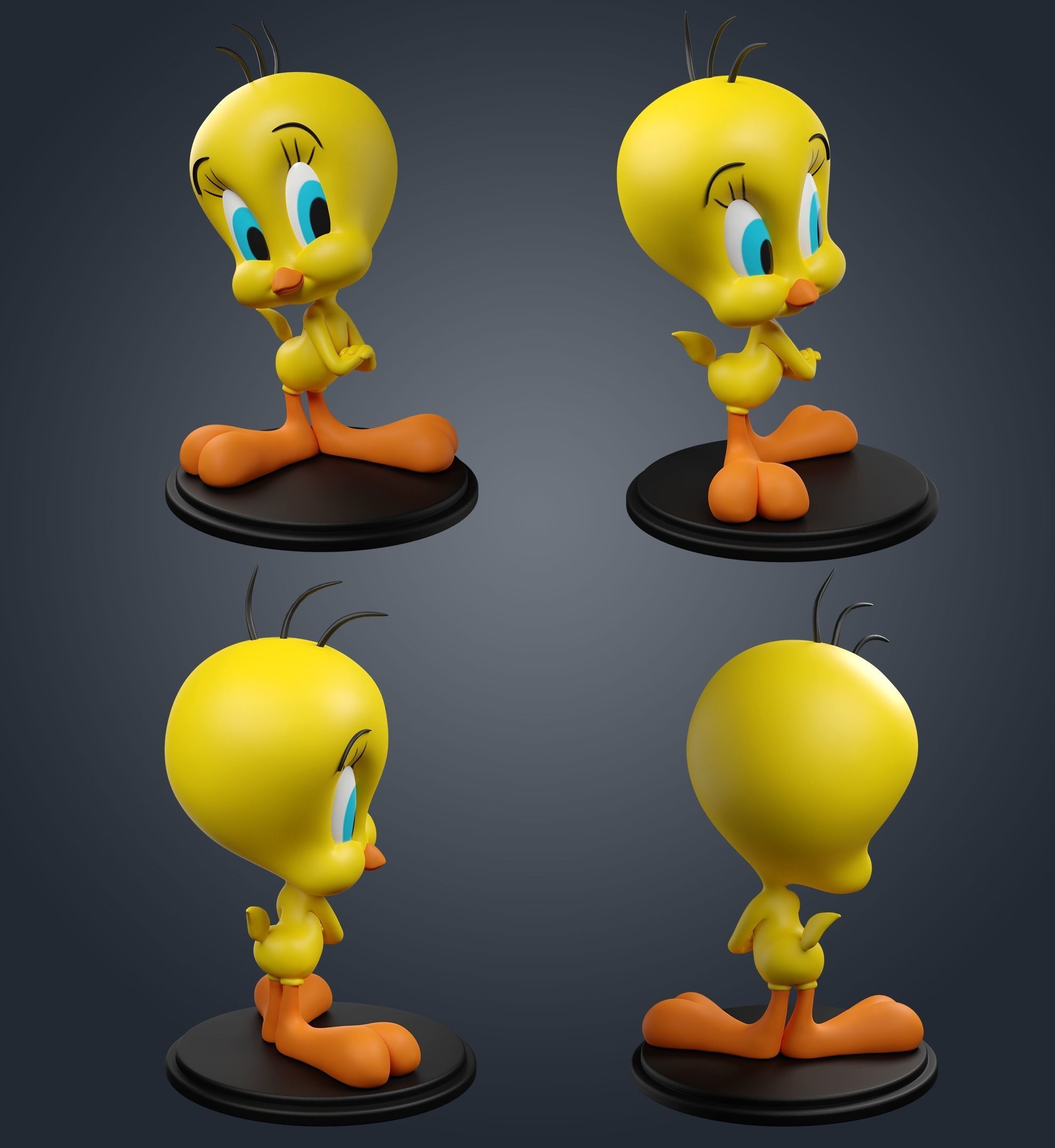 Tweety looney tunes figurine 3D print model_5