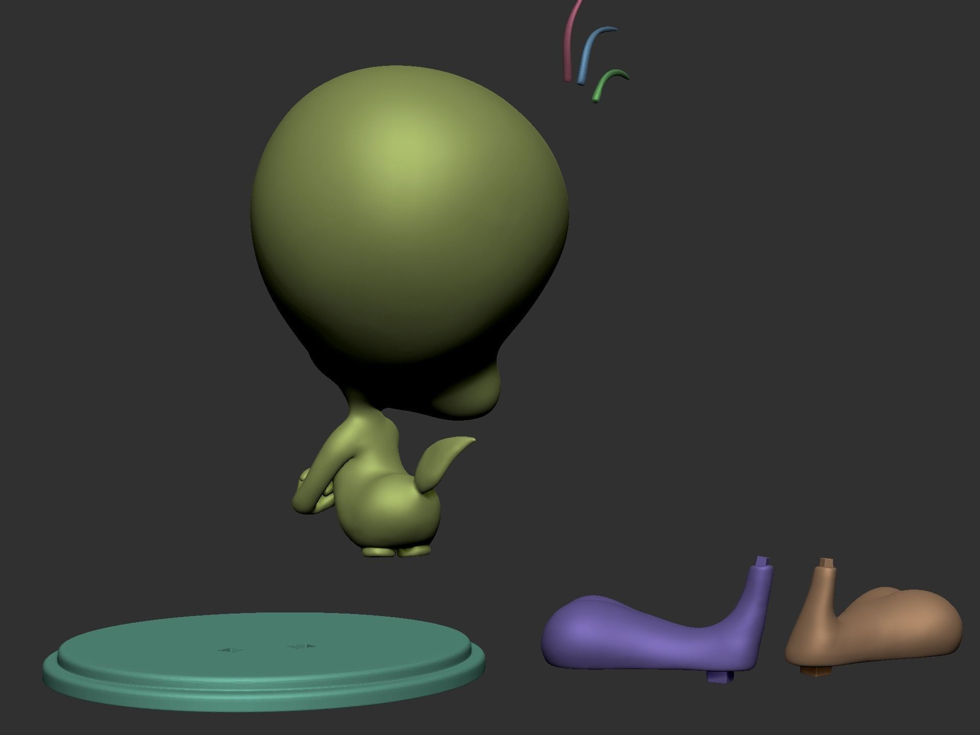 Tweety looney tunes figurine 3D print model_8