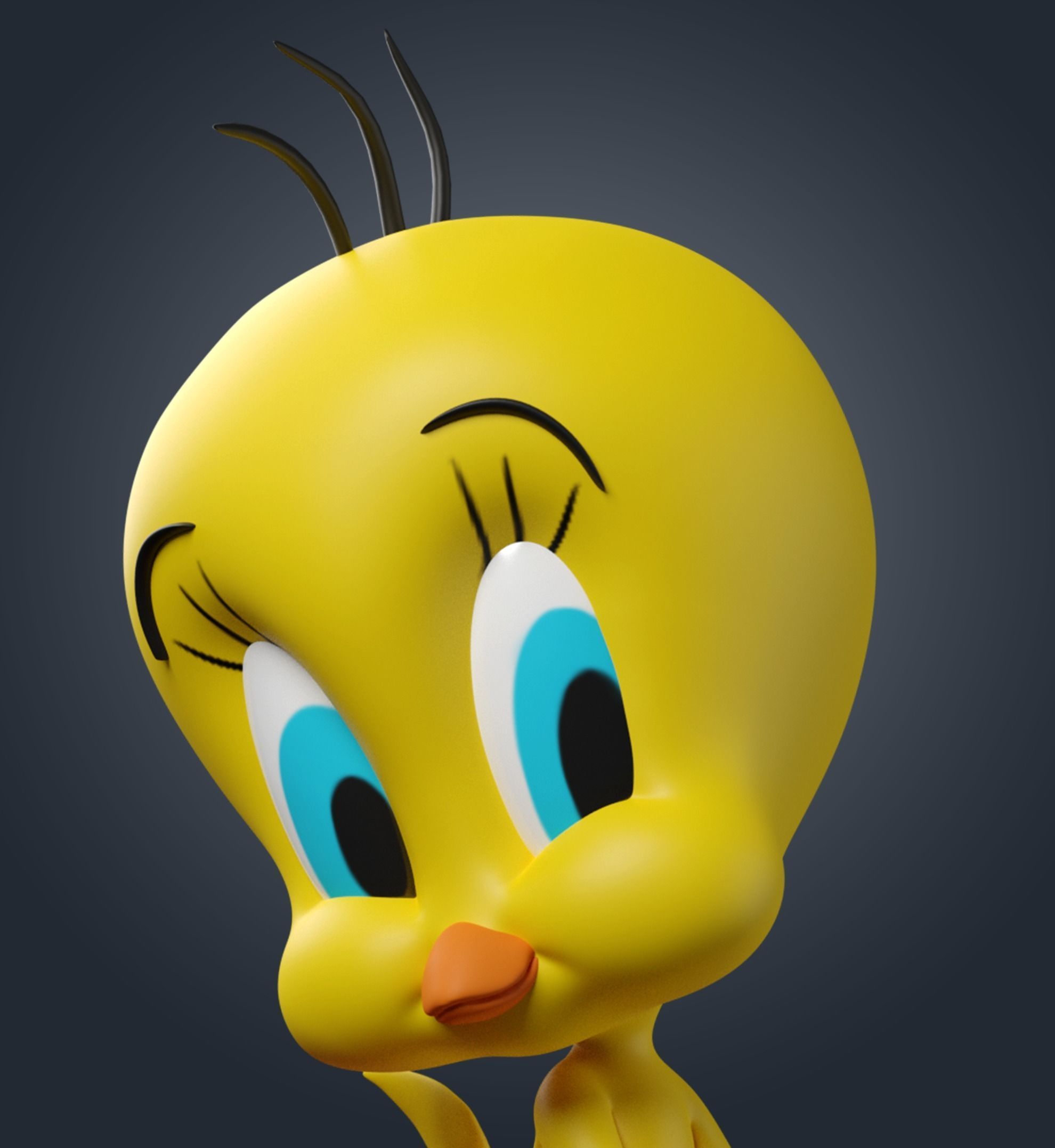 Tweety looney tunes figurine 3D print model_4