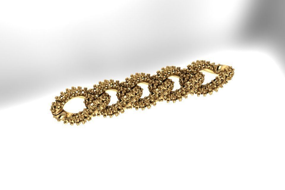 Cuban-link chains  3D print model_1