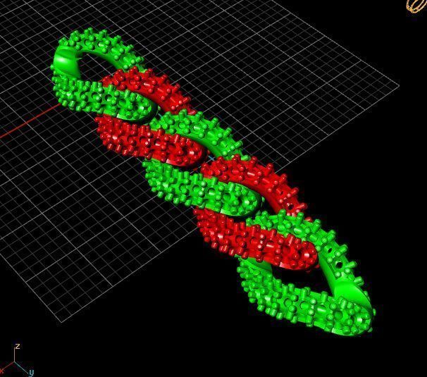 Cuban-link chains  3D print model_9