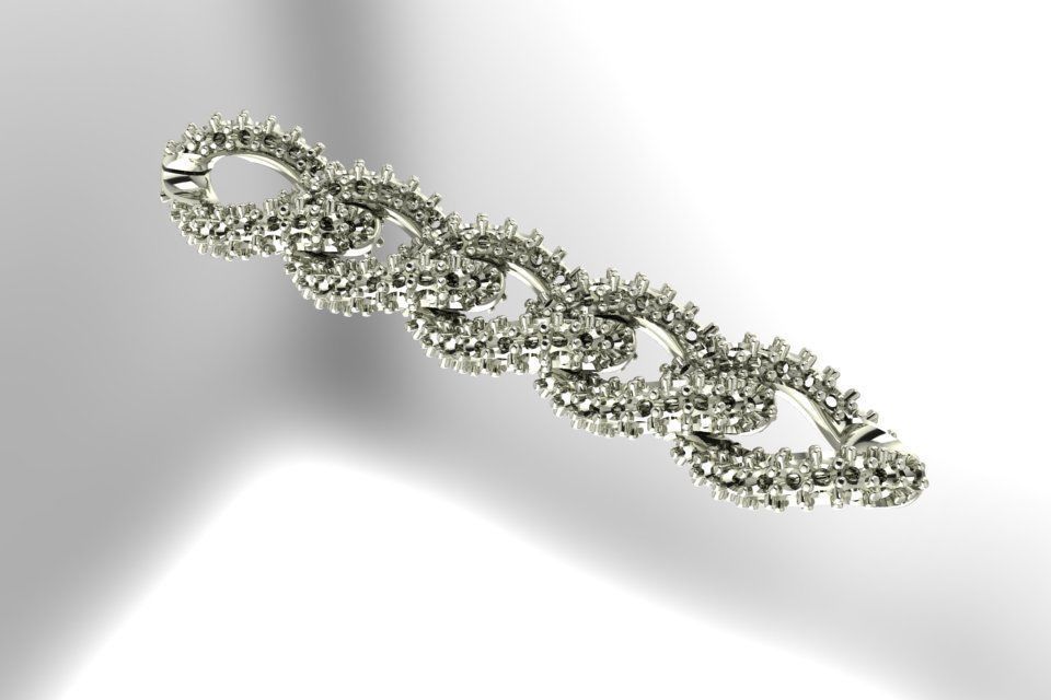 Cuban-link chains  3D print model_2