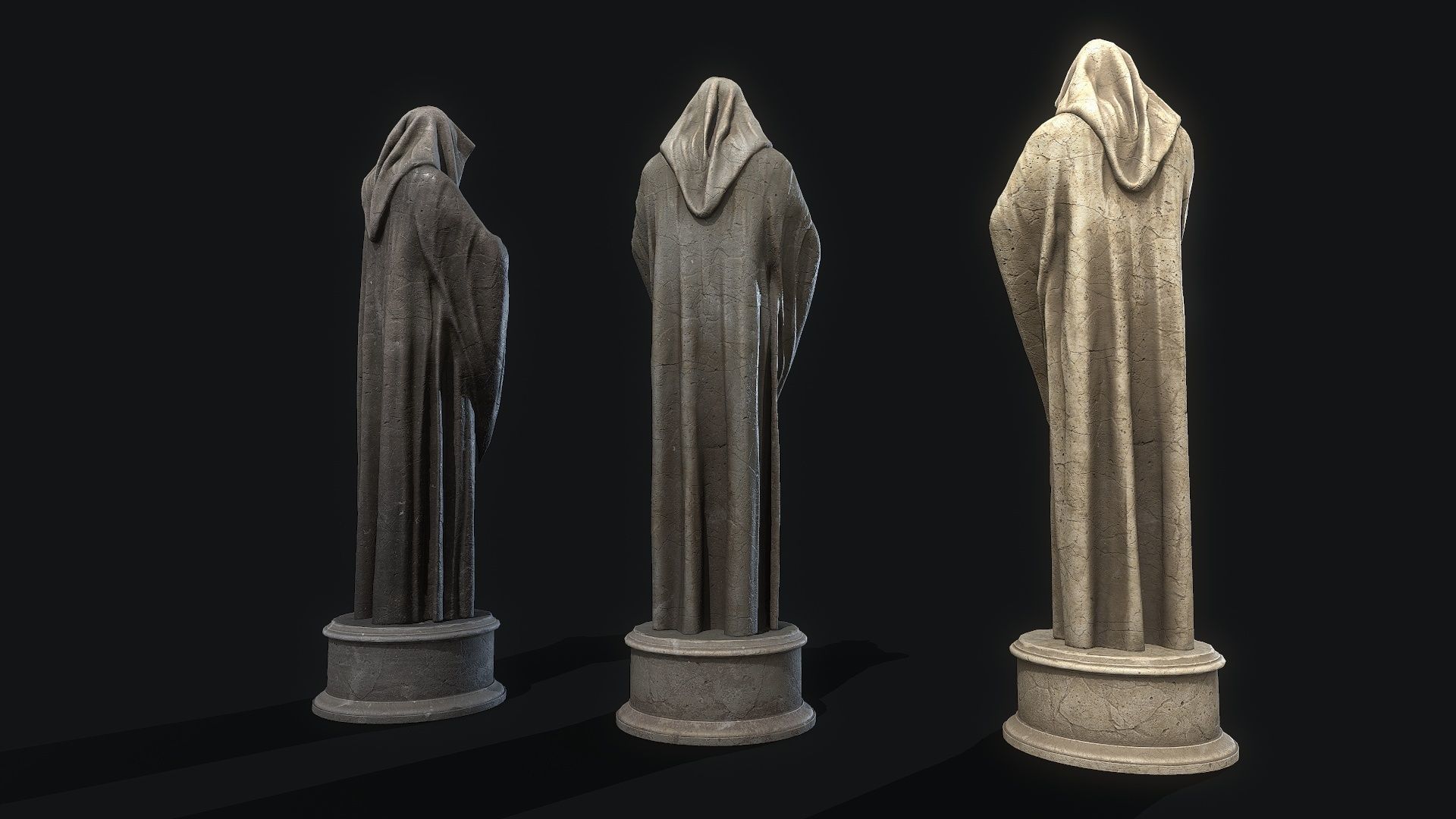 Guard Statue Low-poly 3D model_4
