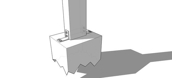 Post Base Support Bracket Free 3D model