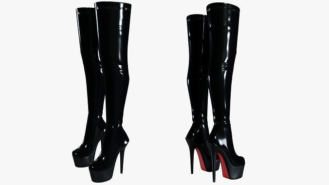 Knee boots 3D model
