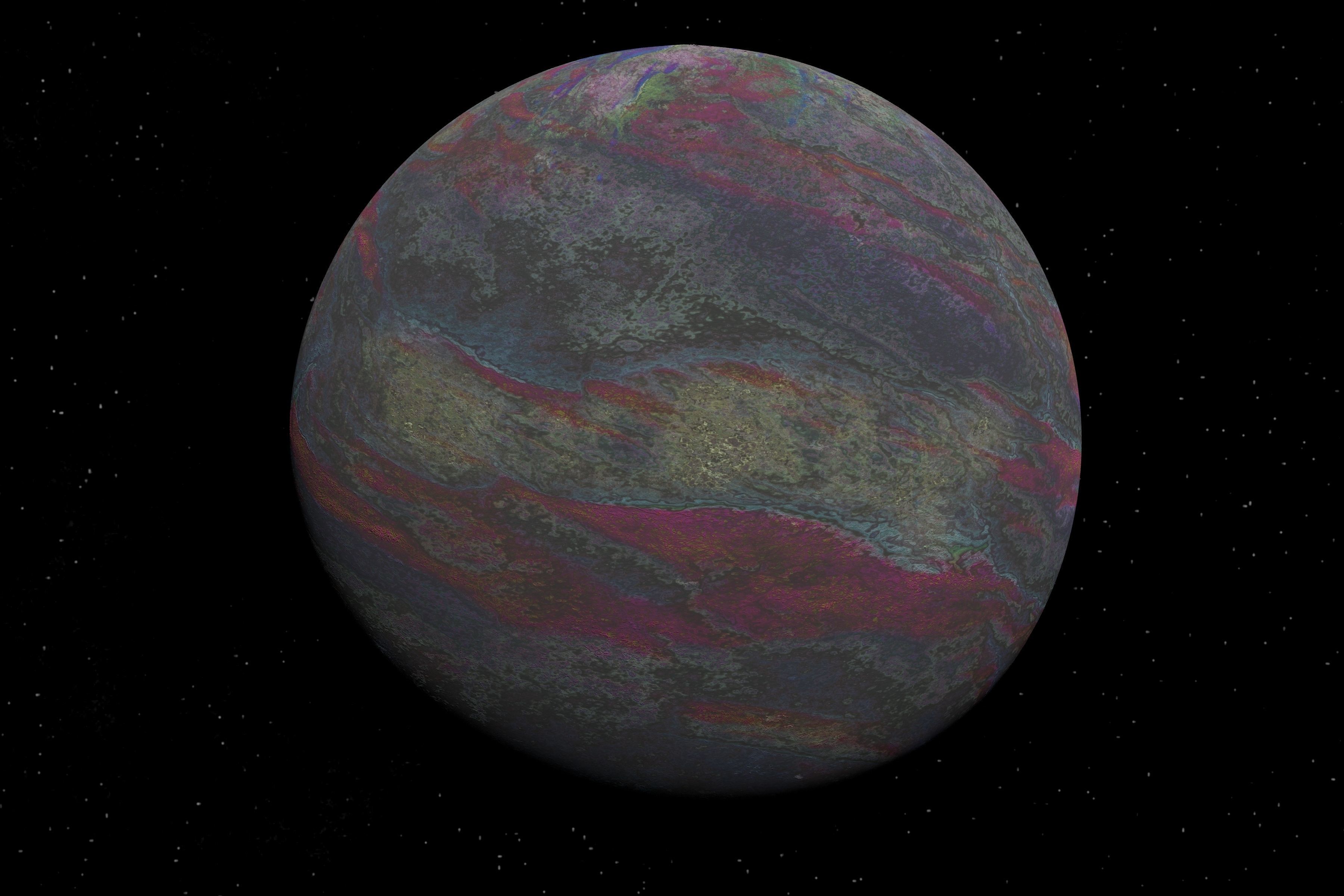 alien moon 009 Low-poly 3D model_3