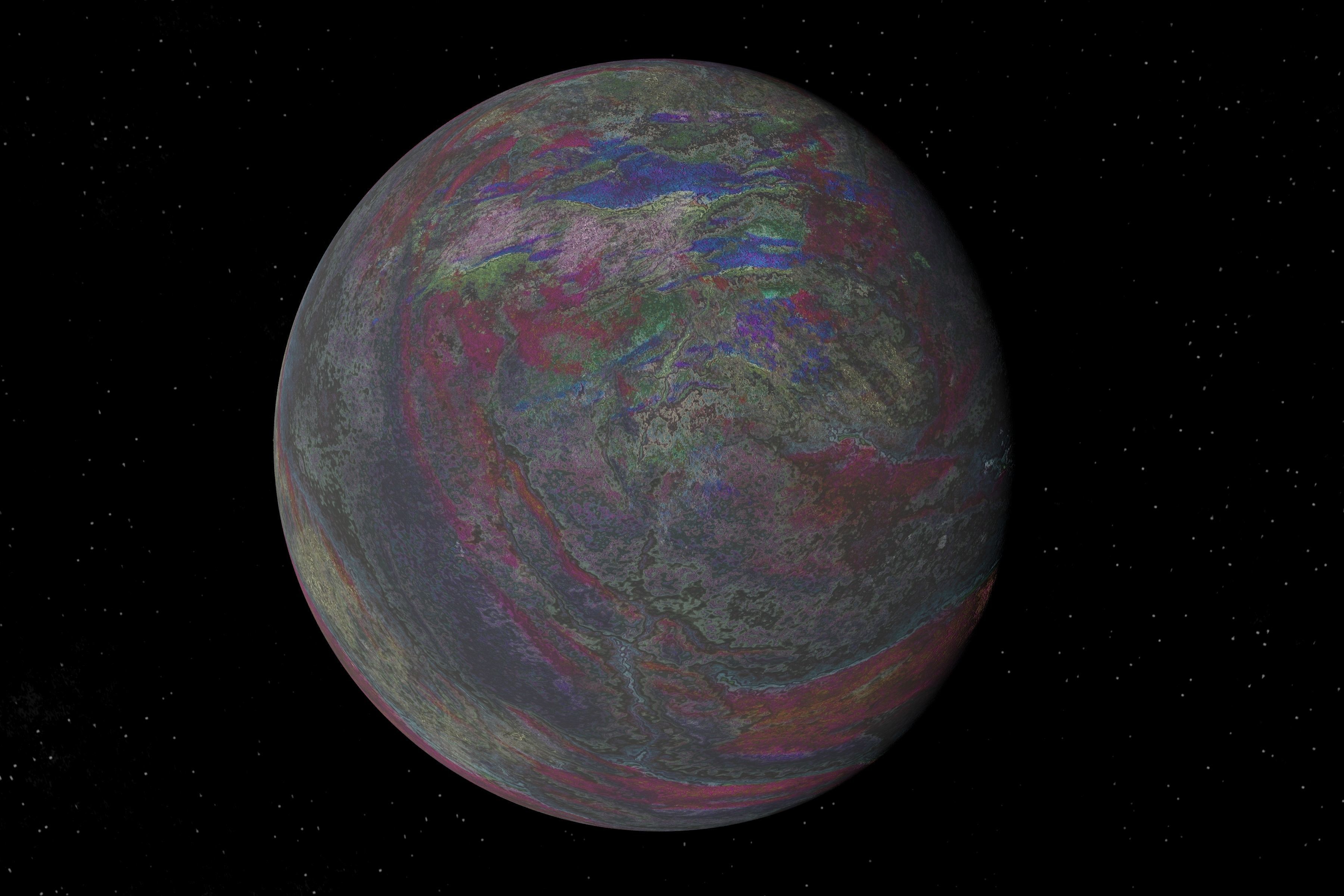 alien moon 009 Low-poly 3D model_5