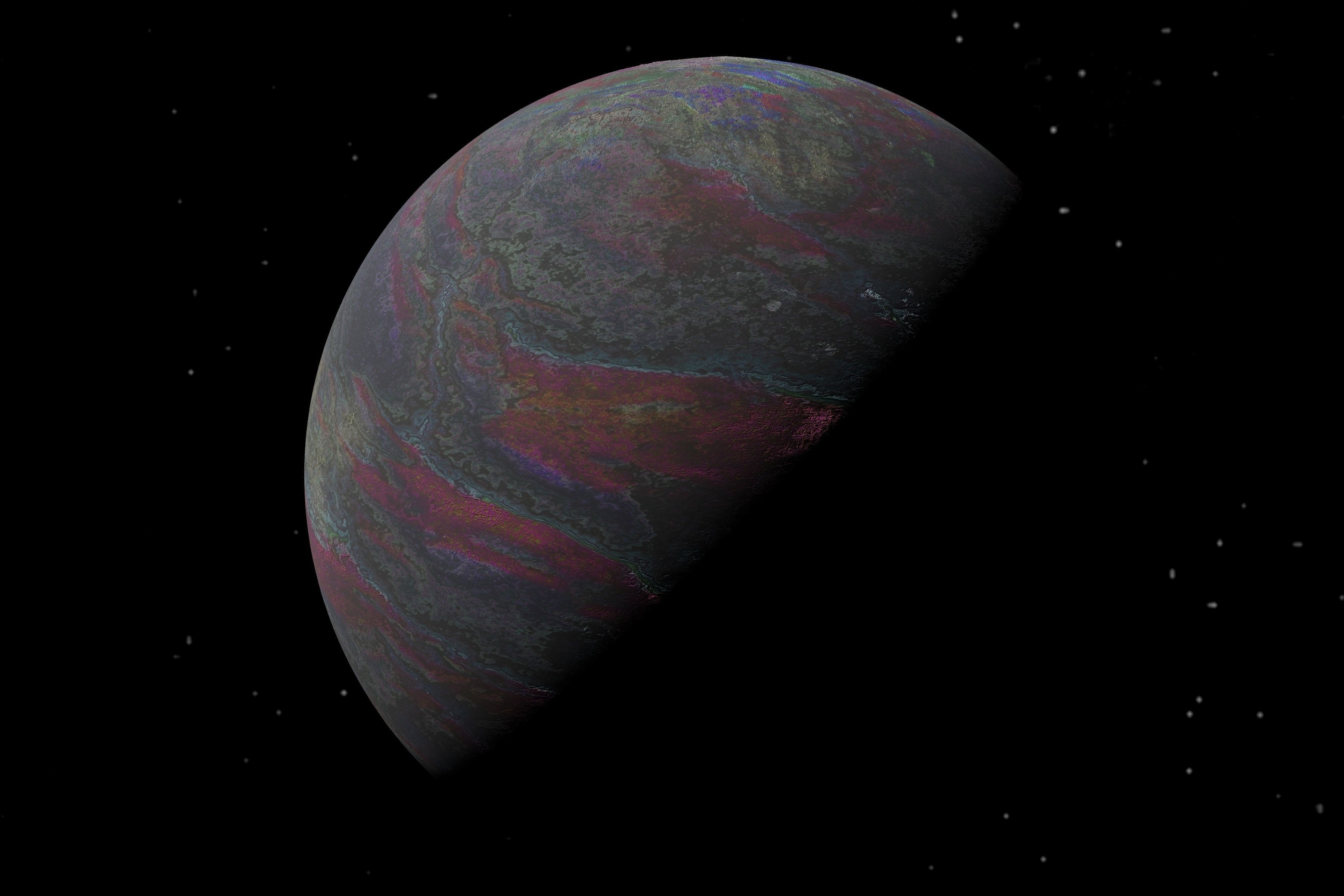 alien moon 009 Low-poly 3D model_13