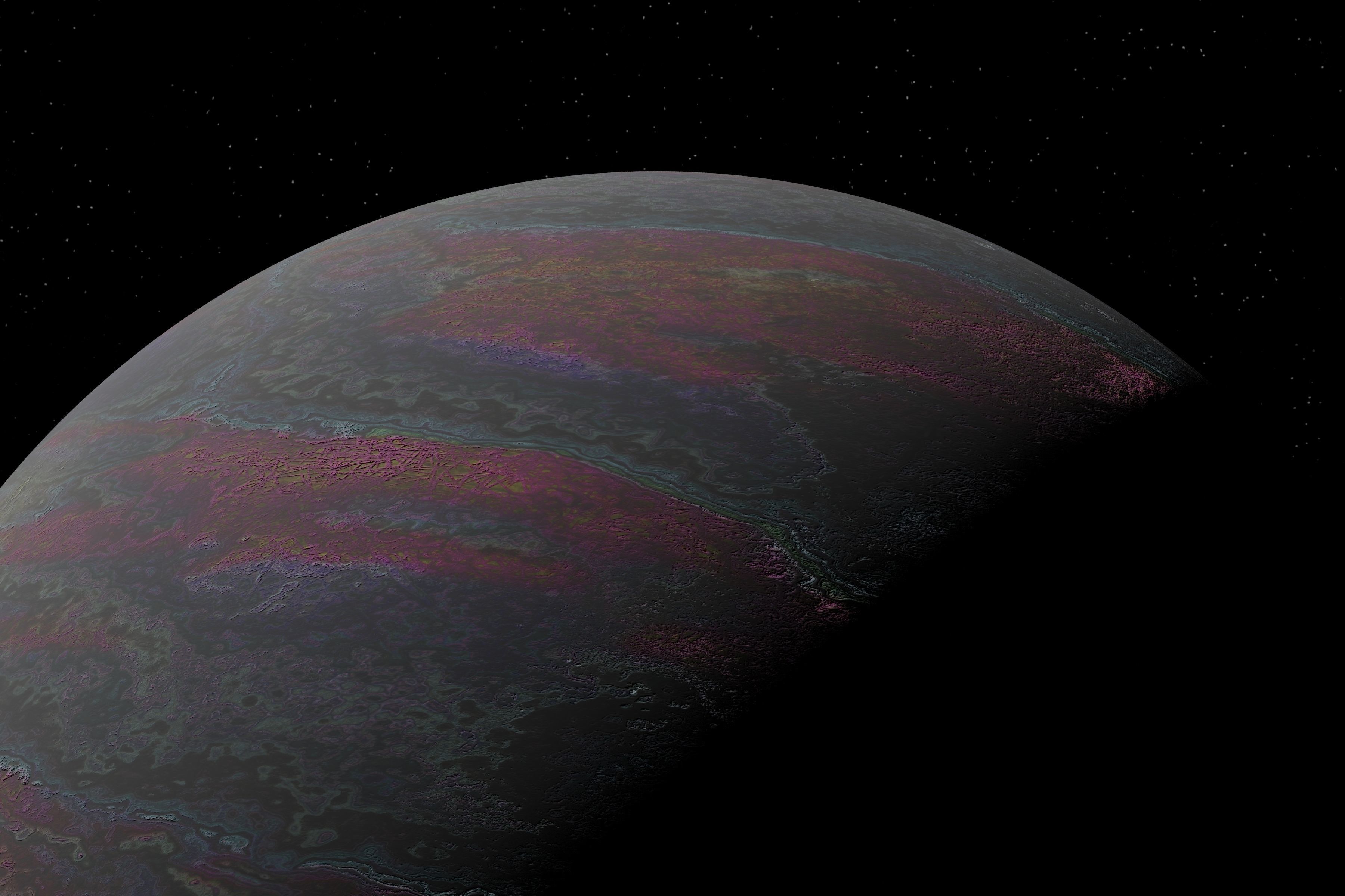 alien moon 009 Low-poly 3D model_2