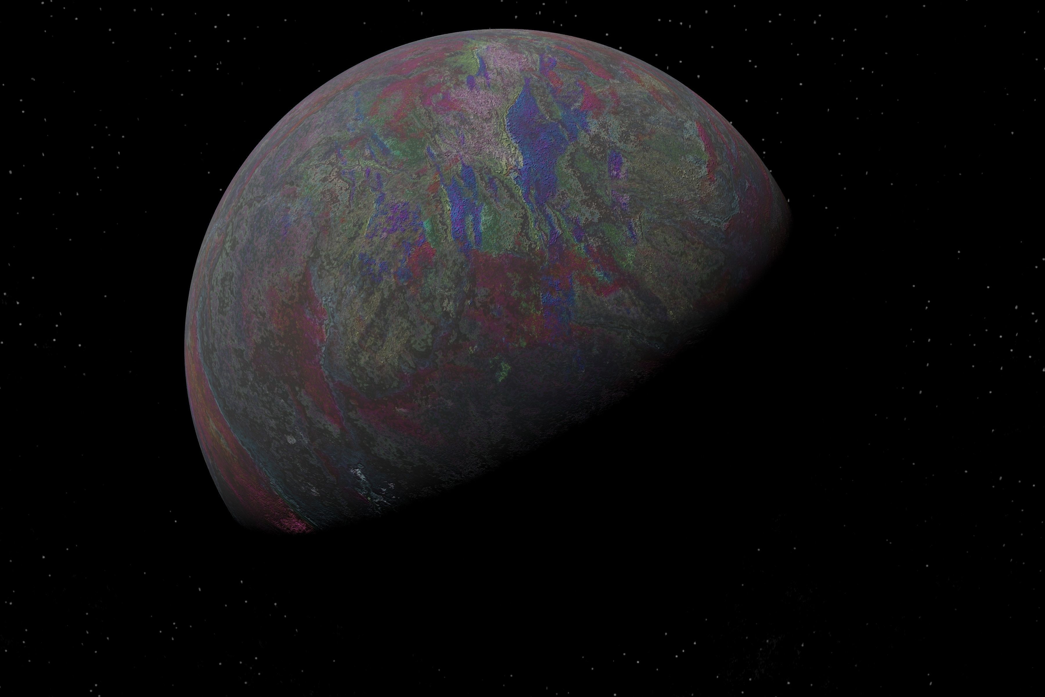 alien moon 009 Low-poly 3D model_9