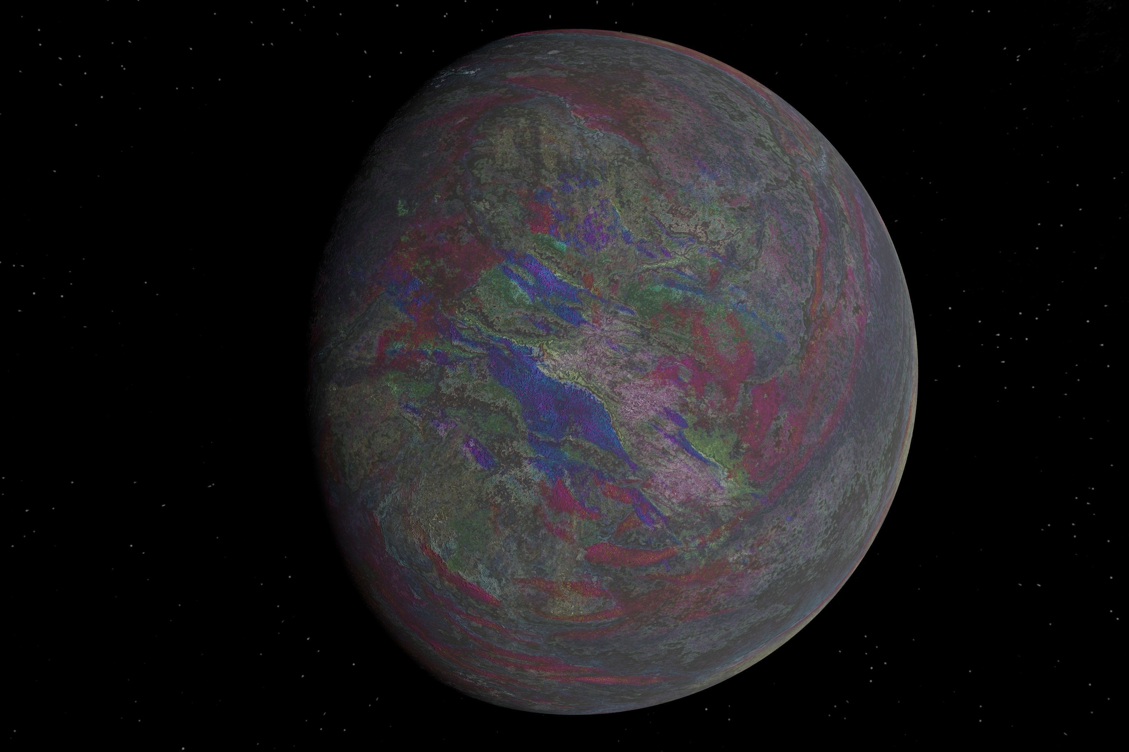 alien moon 009 Low-poly 3D model_8