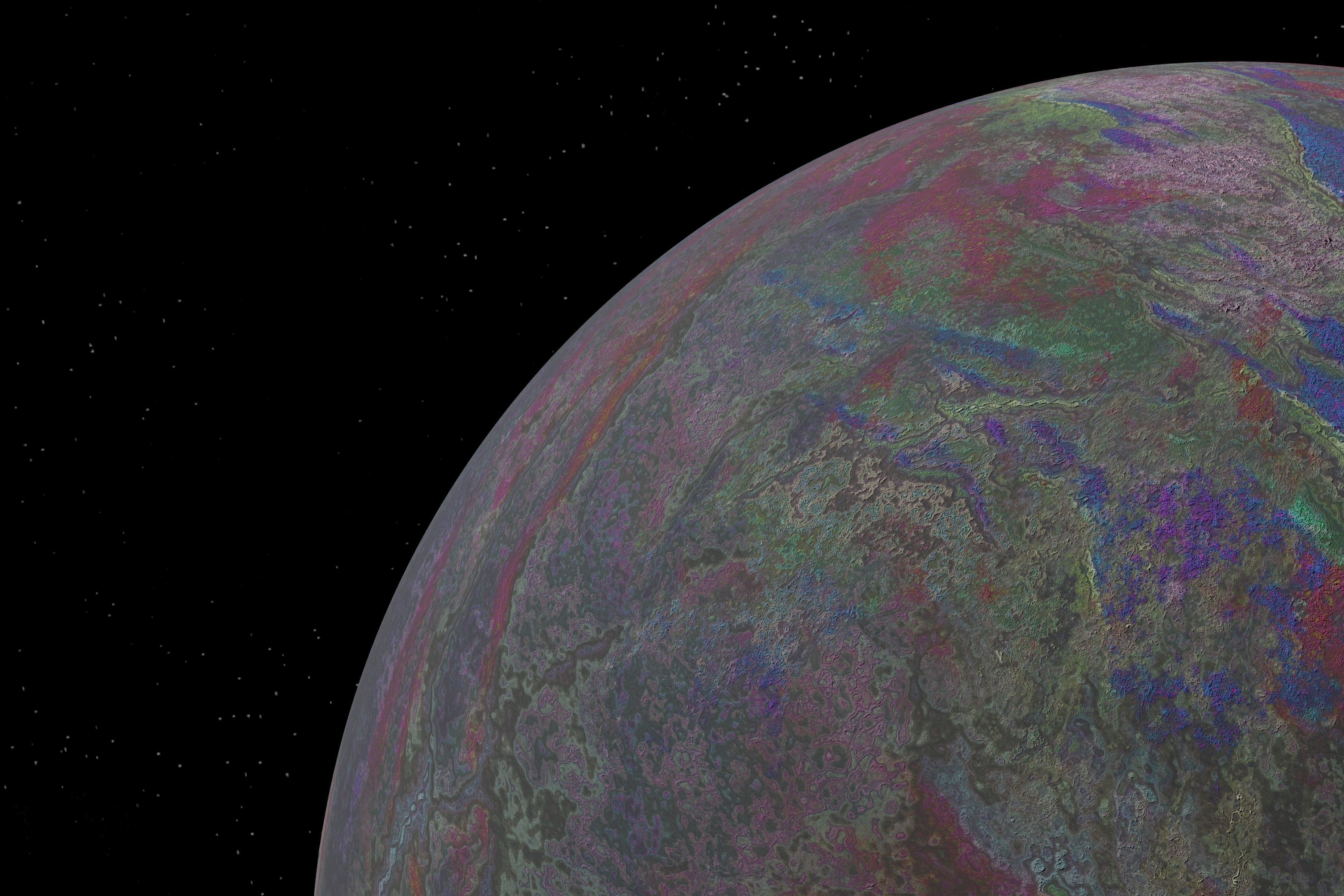 alien moon 009 Low-poly 3D model_10