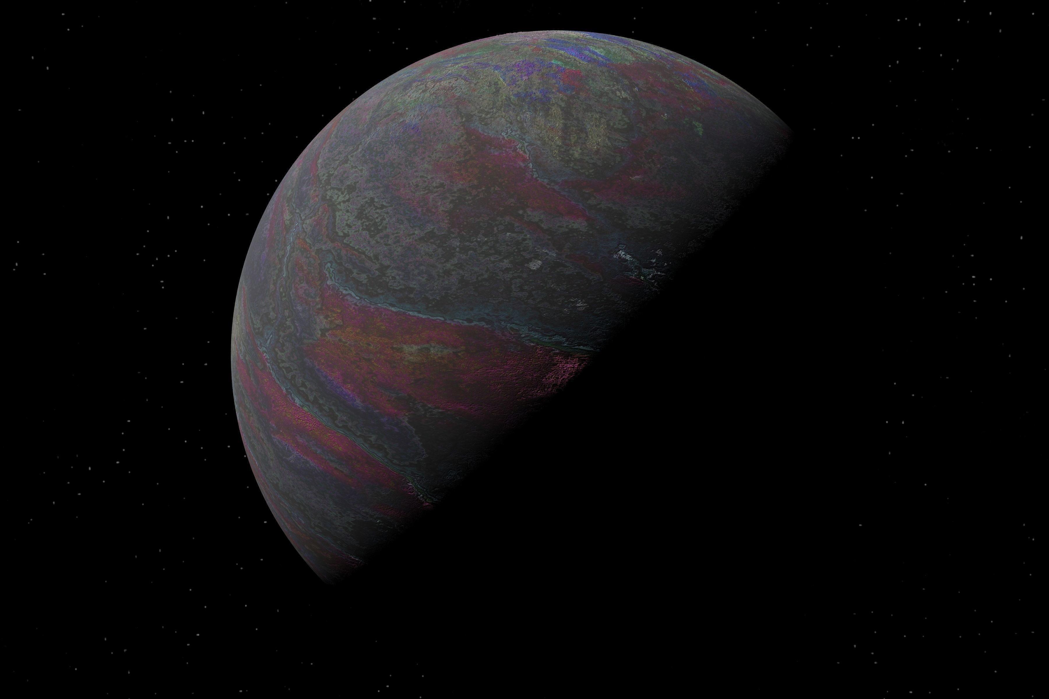 alien moon 009 Low-poly 3D model_6