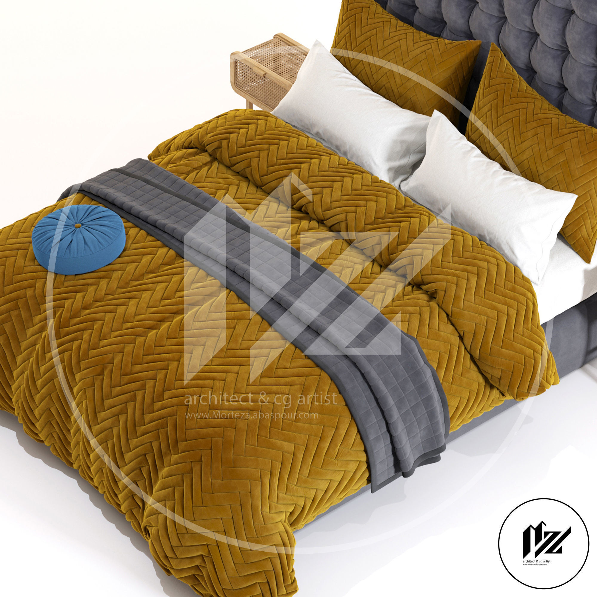 Templewebster Bed 3D model  3D model_4