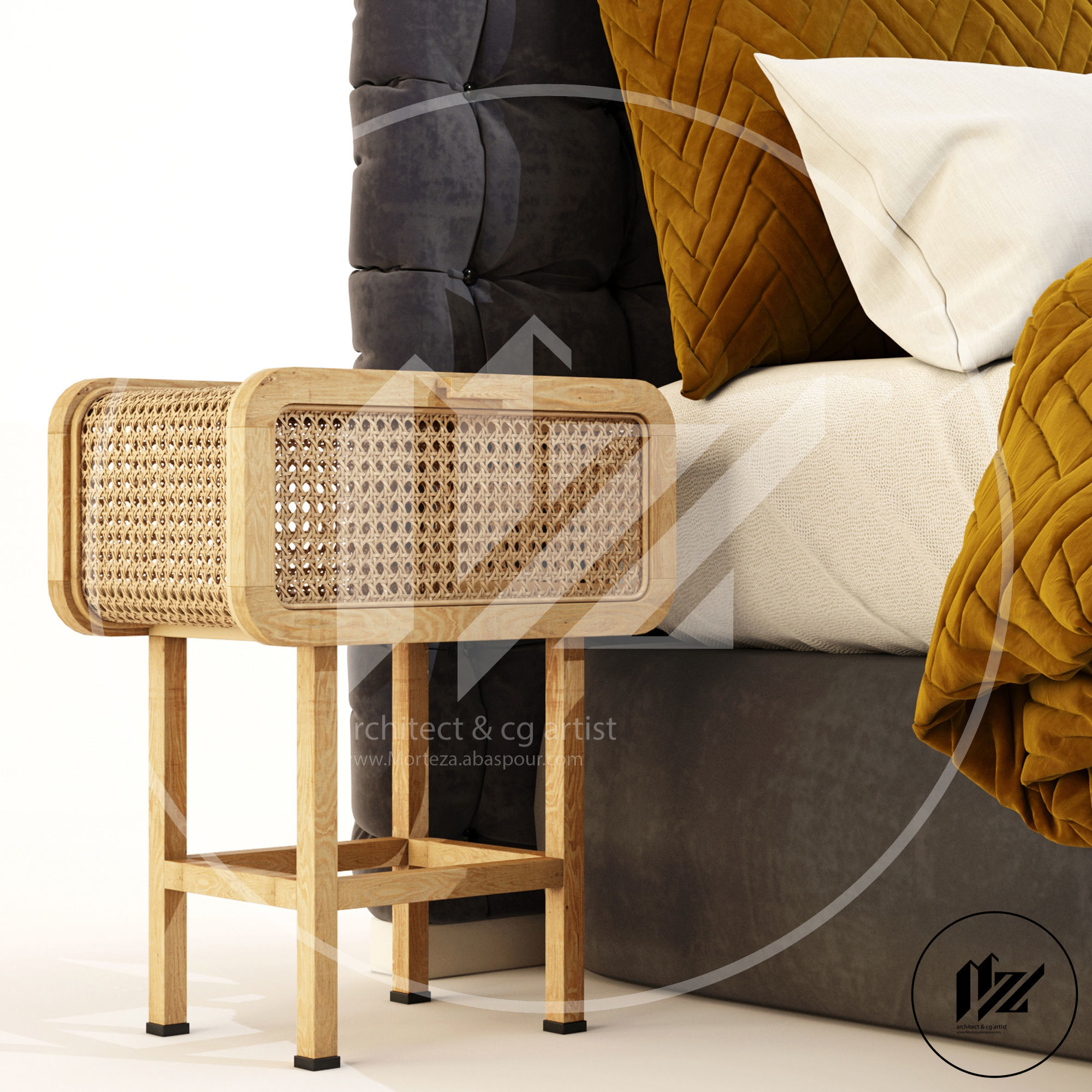 Templewebster Bed 3D model  3D model_3