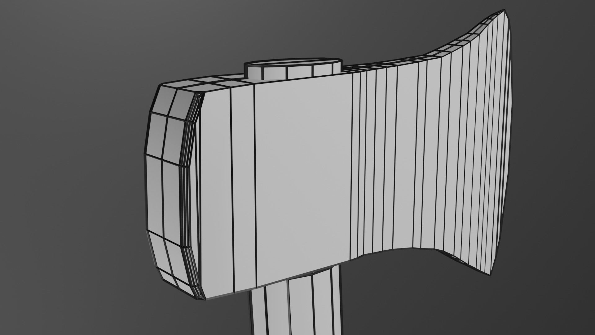 Low-poly Axe for Game Low-poly 3D model_8