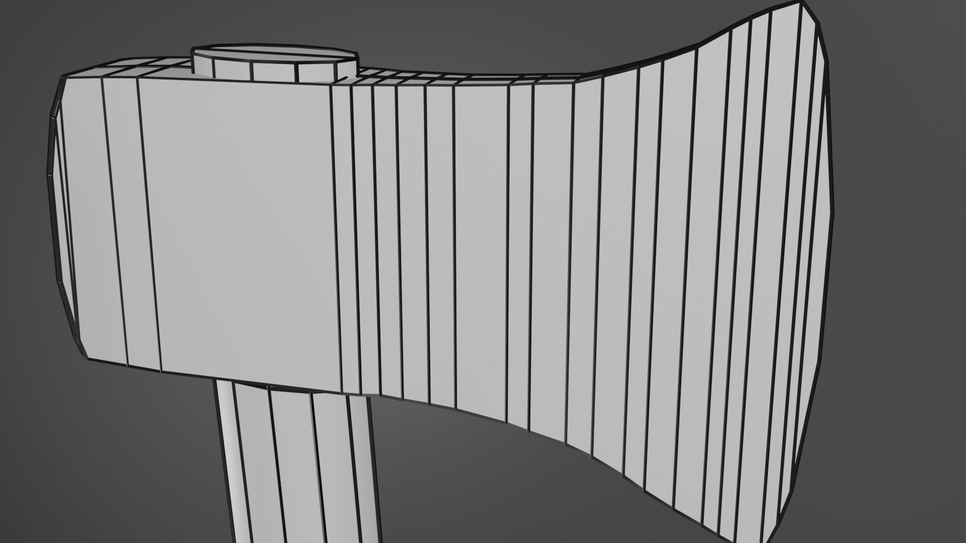 Low-poly Axe for Game Low-poly 3D model_7