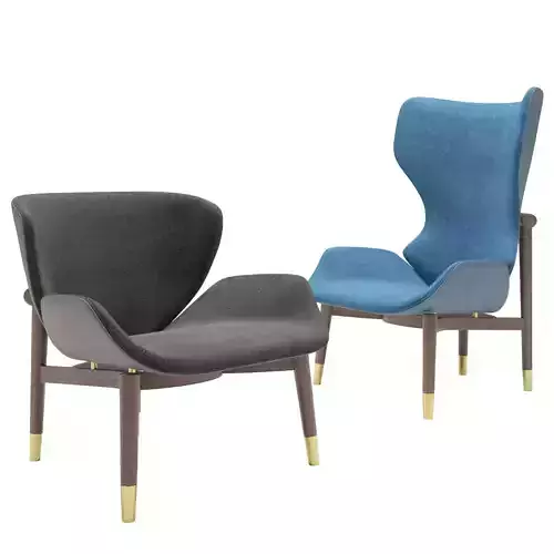 Baxter Jorgen armchair 3D model
