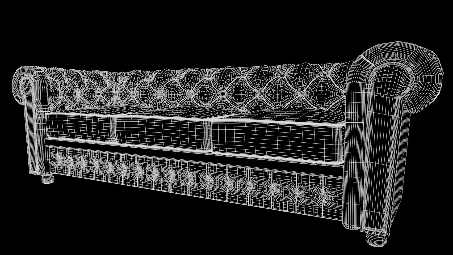 Chesterfield sofa 3D model_3