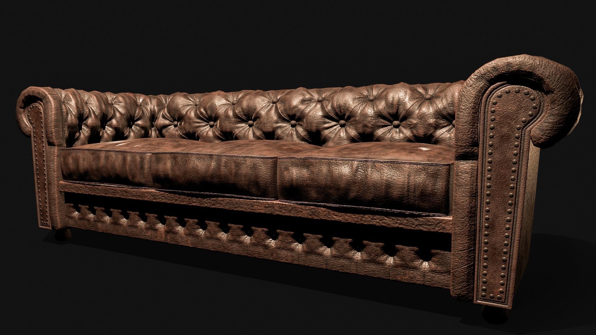 Chesterfield sofa 3D model_2