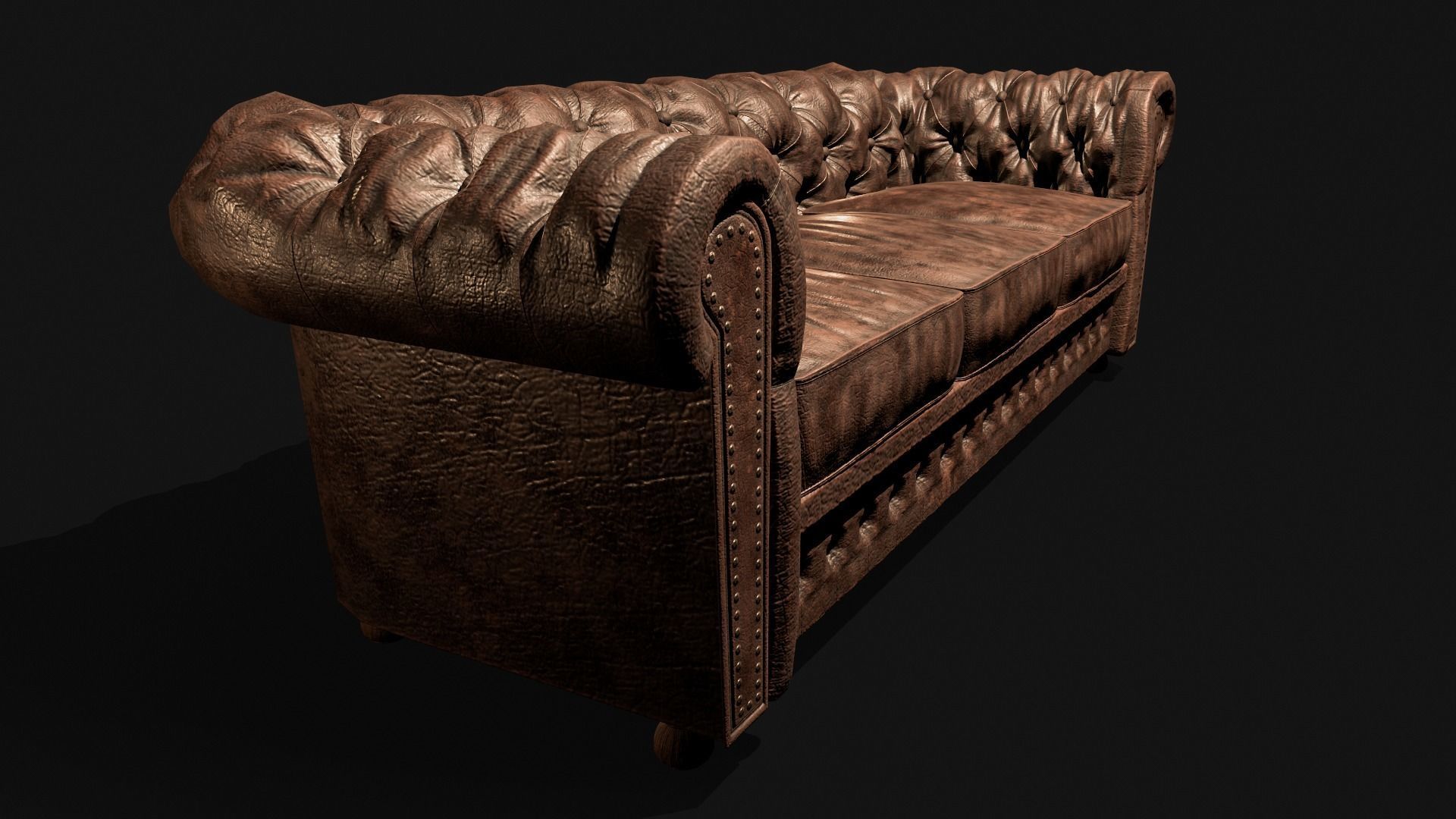 Chesterfield sofa 3D model_7