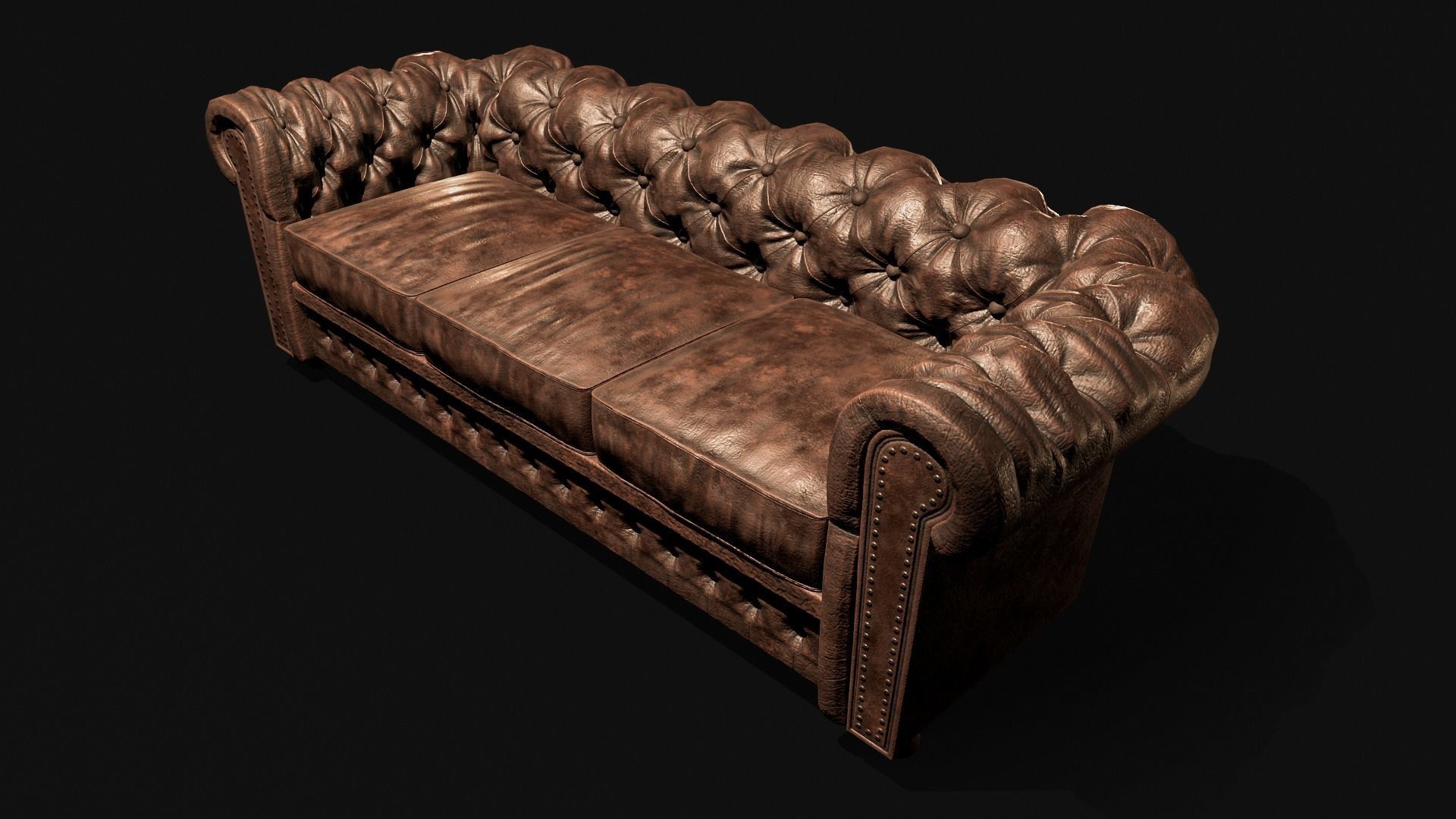 Chesterfield sofa 3D model_4