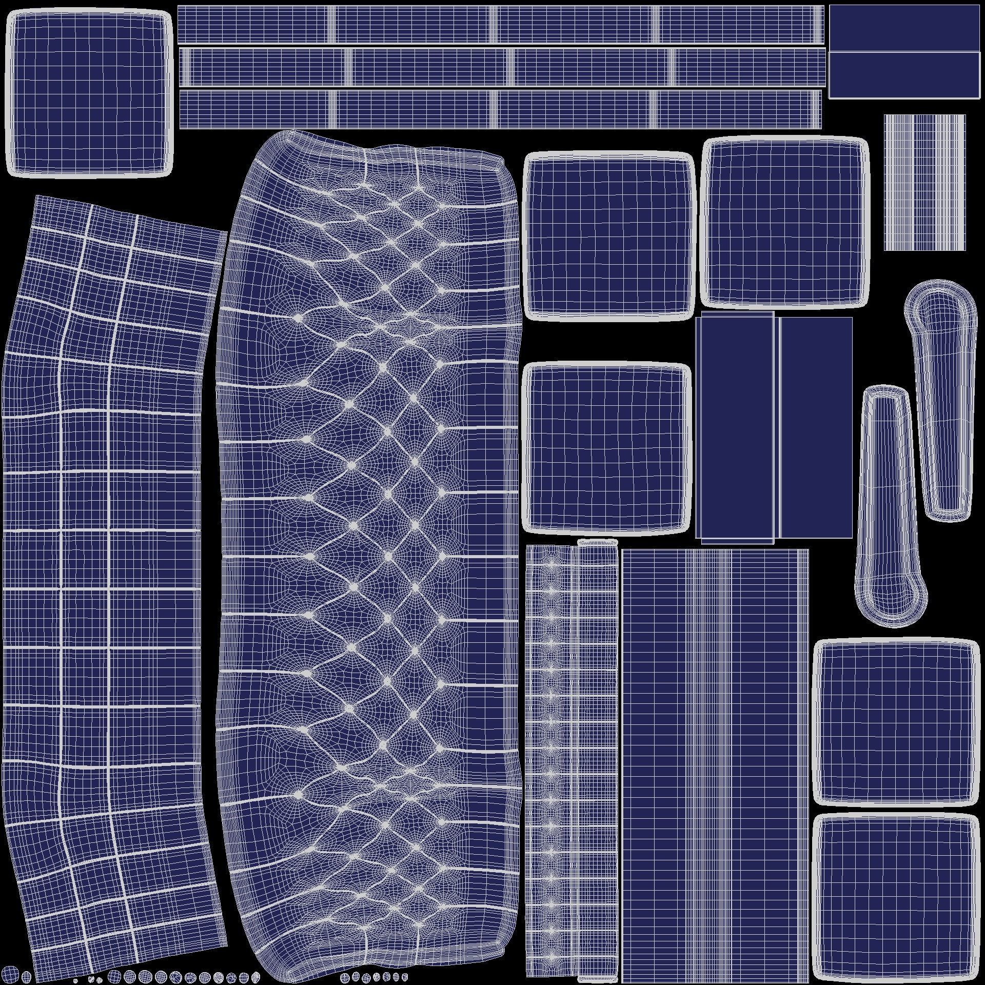Chesterfield sofa 3D model_5