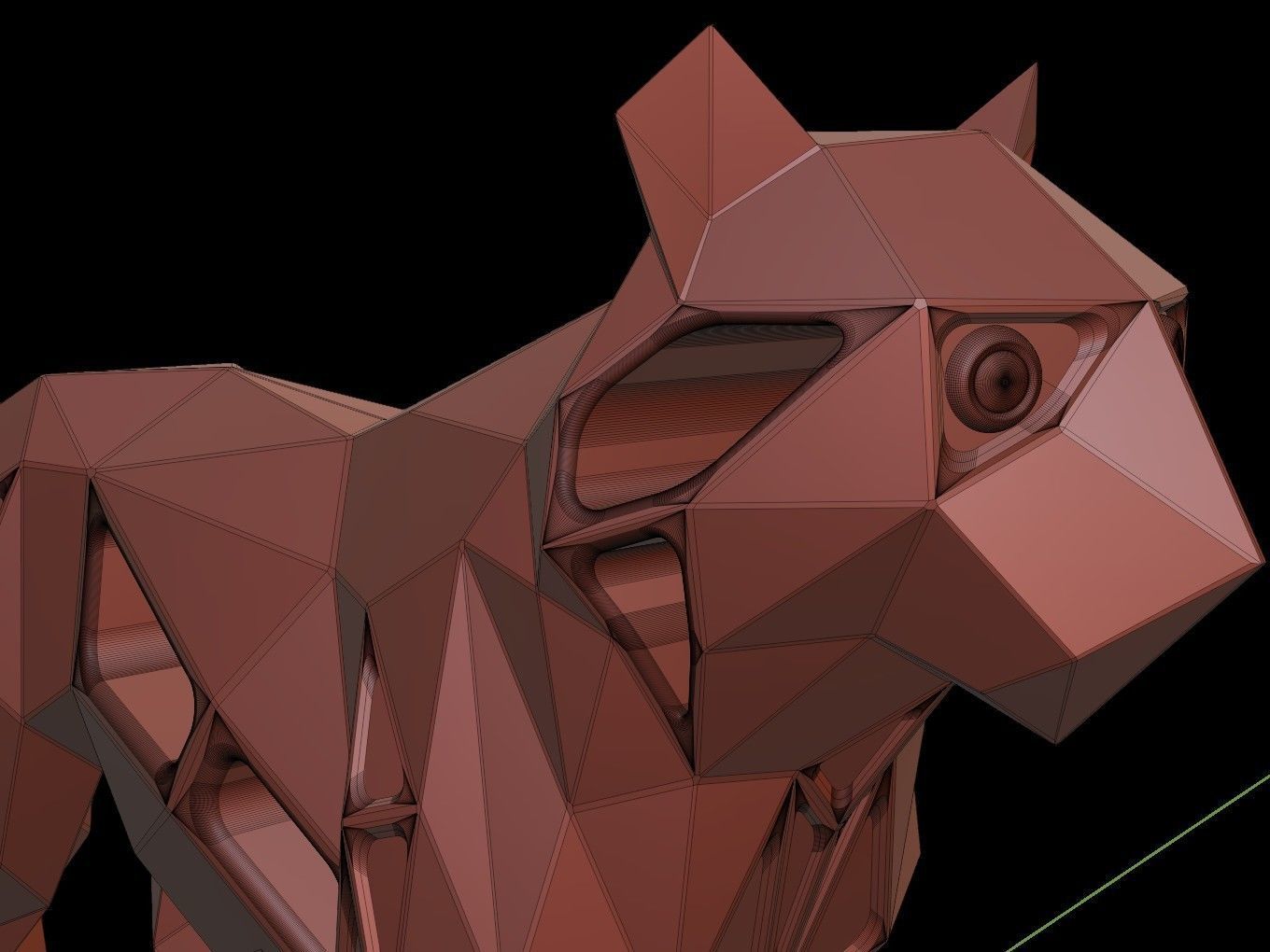 Steampunk Tiger Low-poly 3D model_16