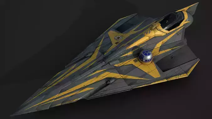 Star Wars Jedi Starfighter - Anakin Skywalker Low-poly 3D model