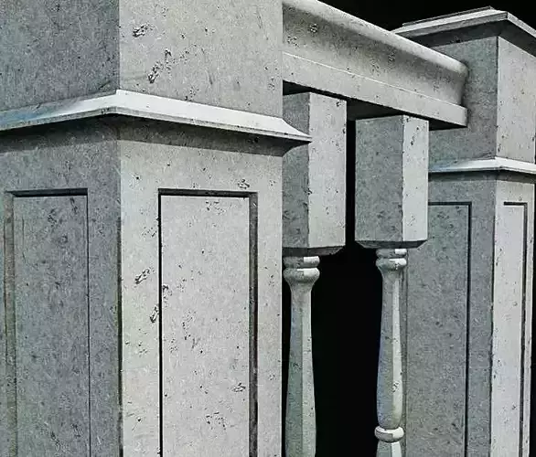 Handrail Staircase 3D Model Low-poly 3D model