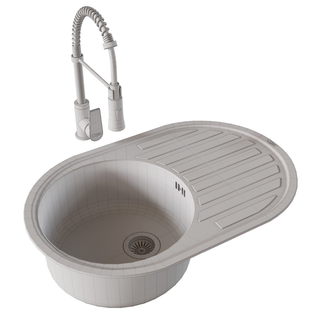 Qtap 7750 Kitchen Sink with Faucet 3D model 3D model_7