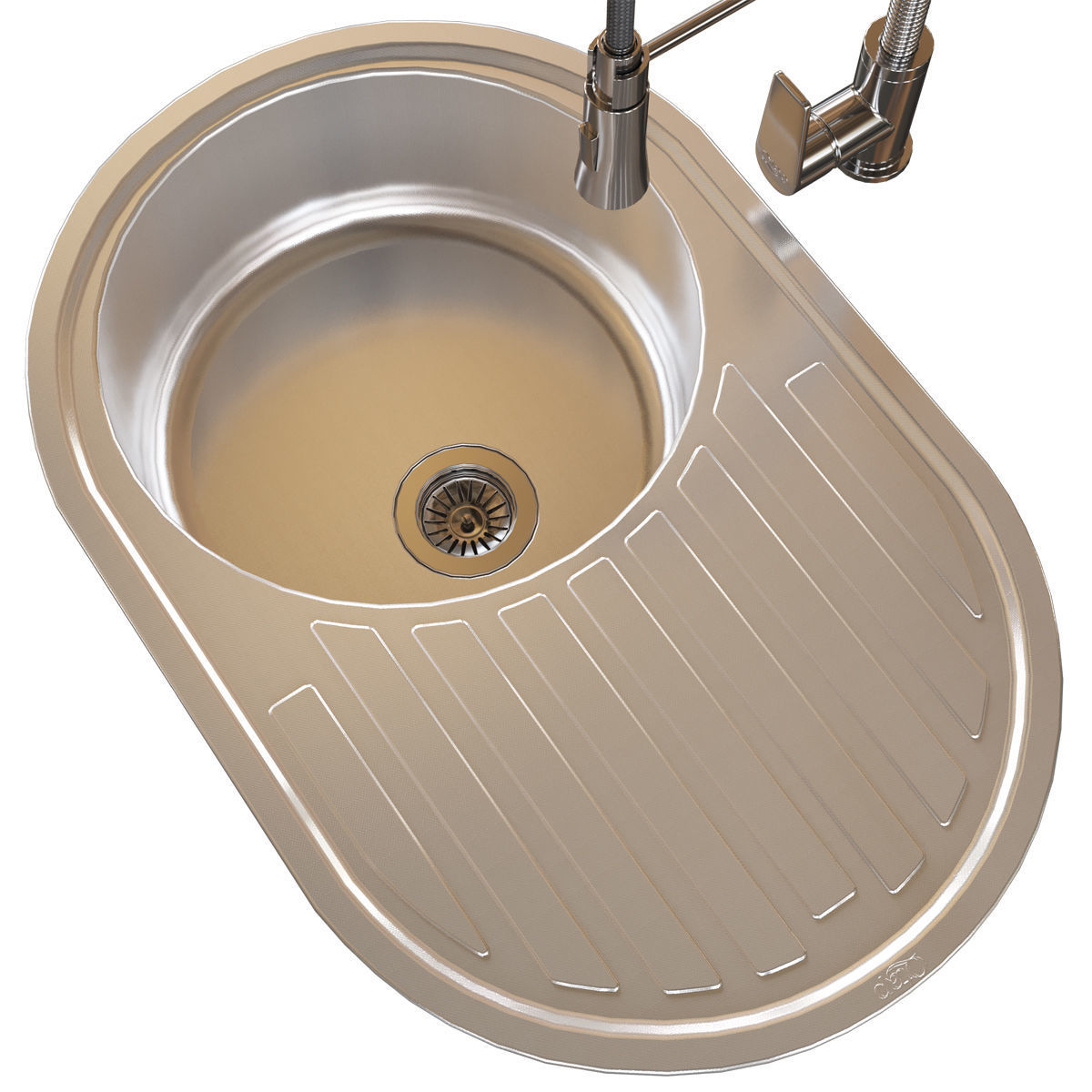 Qtap 7750 Kitchen Sink with Faucet 3D model 3D model_5