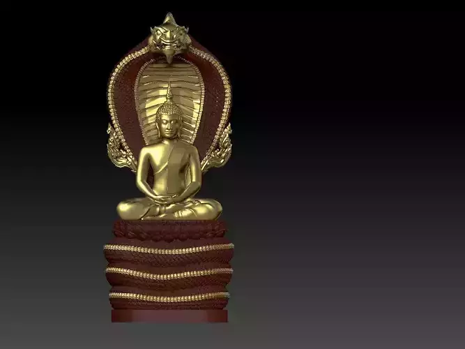 buddha head 1 dragon 3D print model