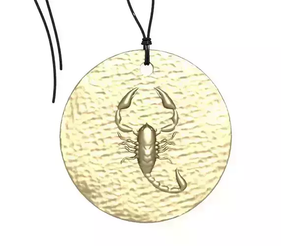 Zodiac Coin Scorpio 3D print model