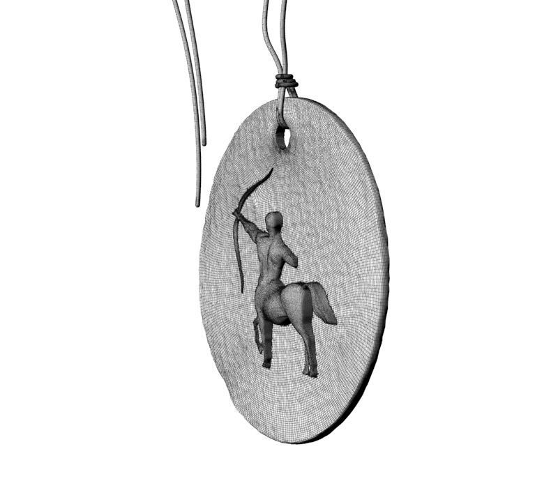 Zodiac Coin Sagittarius 3D print model_24