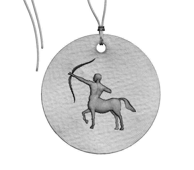 Zodiac Coin Sagittarius 3D print model_17