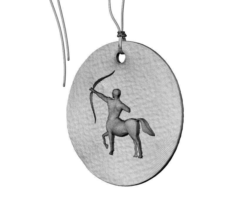 Zodiac Coin Sagittarius 3D print model_22