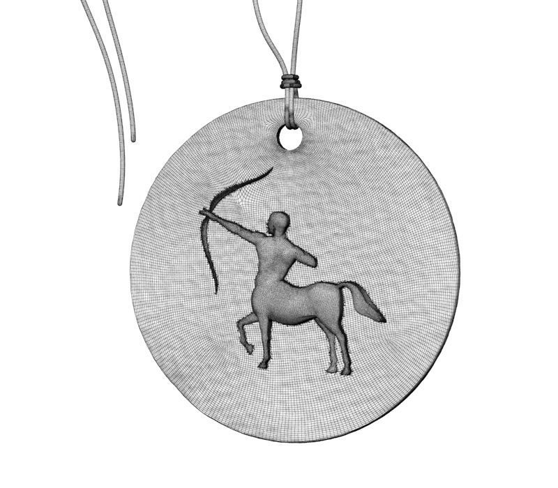 Zodiac Coin Sagittarius 3D print model_20